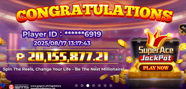 【August 2025】Casino Plus Jackpot Prize ₱20,155,877.21 from SuperAce Jackpot