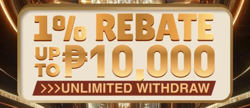 1% REBATE UP TO ₱10,000: For Top 100 Users Weekly