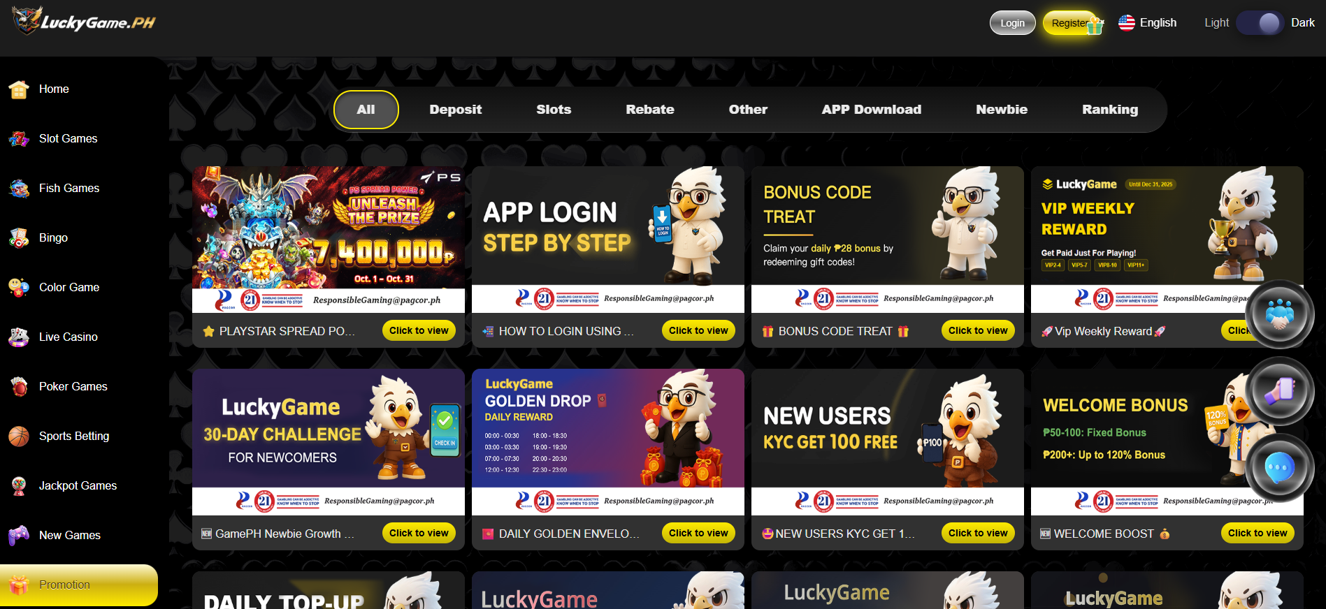 Bonuses and Promotions at GamePH