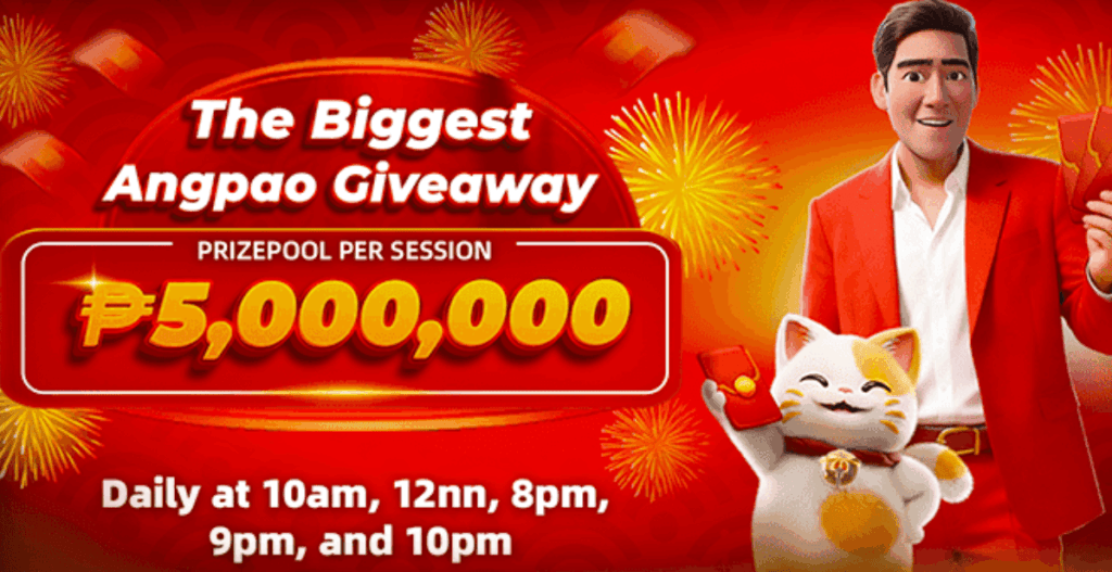 The Biggest Angpao Giveaway: ₱5,000,000 Prize pool Per Session