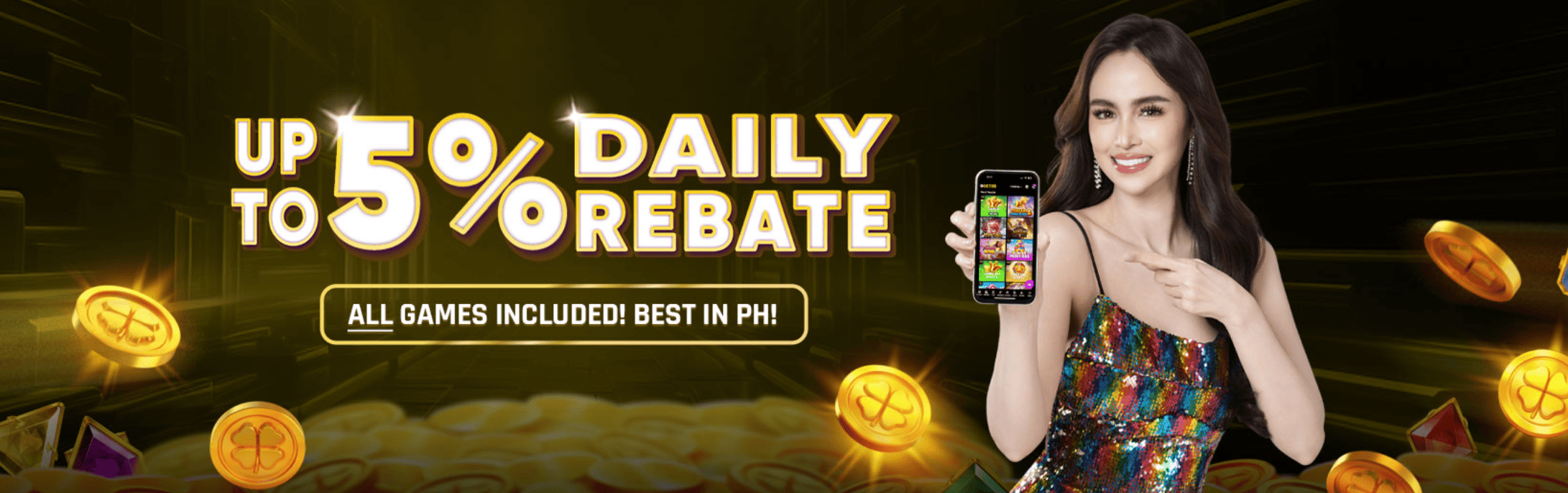 Up to 5% Daily Rebate: Minimum Rebate of ₱1 Guaranteed