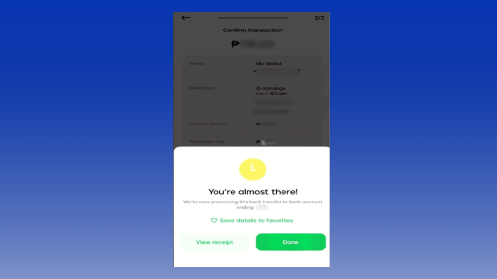 7. Transfer Complete